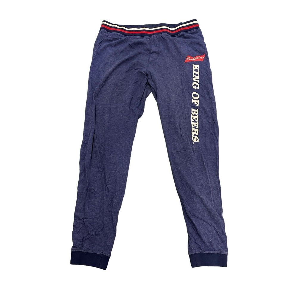 Men's Budweiser King Of‎ Beers Jogger Sleep Pants Size Medium Unisex